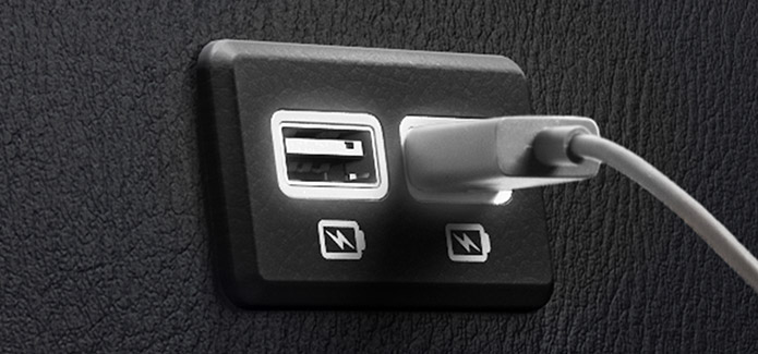 Dual USB Rapid Charging Ports Dual USB Rapid Charging Ports
