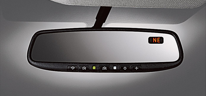 Auto-dimming Rearview Mirror with HomeLink<sup>®</sup> Universal Transceiver and Compass Auto-dimming Rearview Mirror with HomeLink<sup>®</sup> Universal Transceiver and Compass
